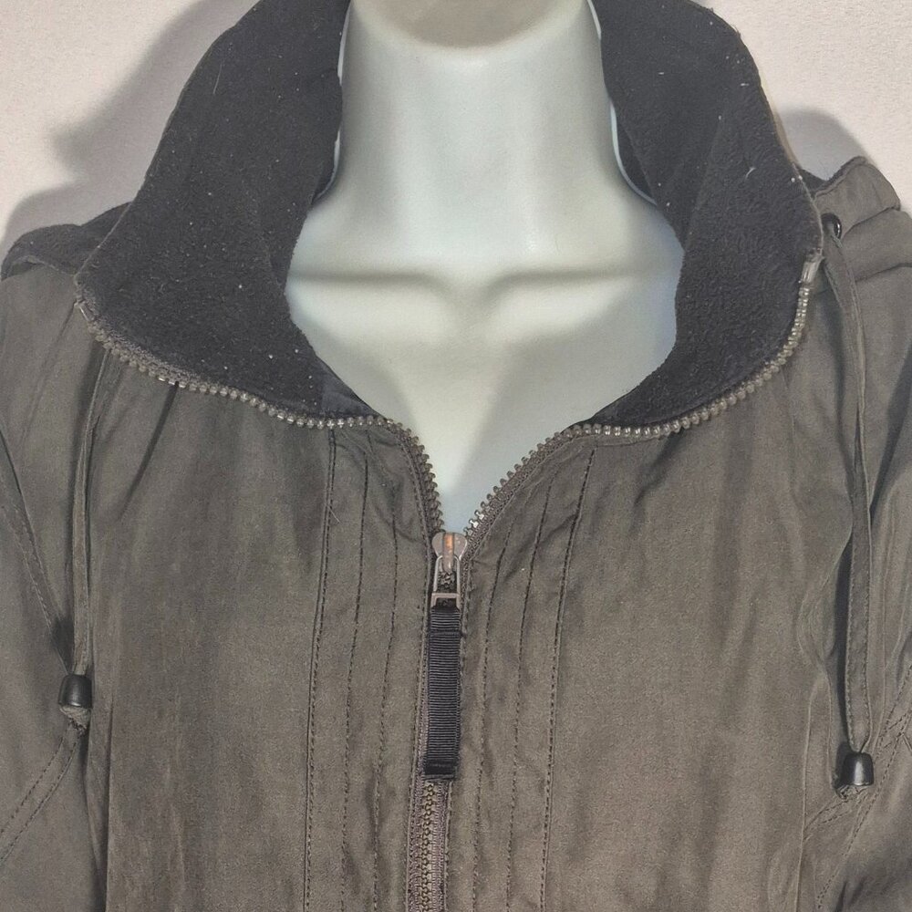 Basic Editions Winter Coat/Jacket Green Faux Sued… - image 8